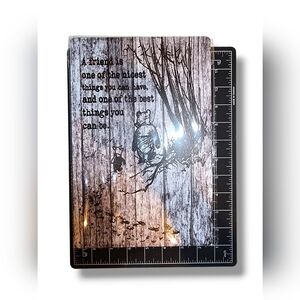 Winnie the Pooh and Piglet Metal Tin Sign Wall Art 8 x 12 inch Pre-drilled holes